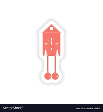Paper sticker on white background vintage watches vector image