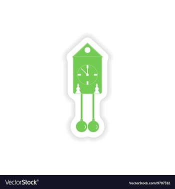 Paper sticker on white background vintage watches vector image