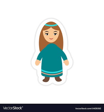 Paper sticker on white background virgin mary vector image