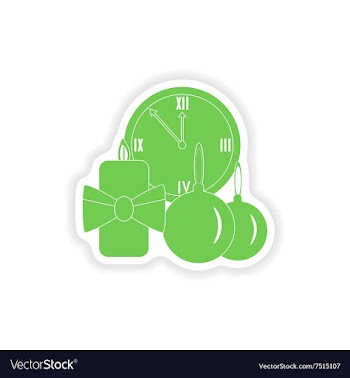 Paper sticker on white background watch candle vector image