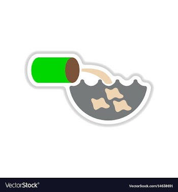 Paper sticker on white background water pollution vector image