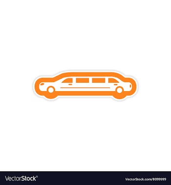 Paper sticker on white background wedding vector image