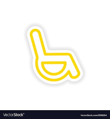 Paper sticker on white background wheel chair vector image