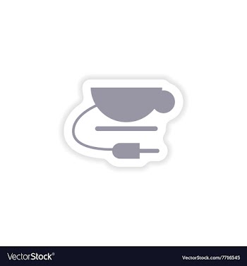 Paper sticker on white background Wi fi cup vector image