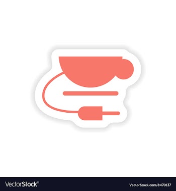 Paper sticker on white background Wi fi cup vector image
