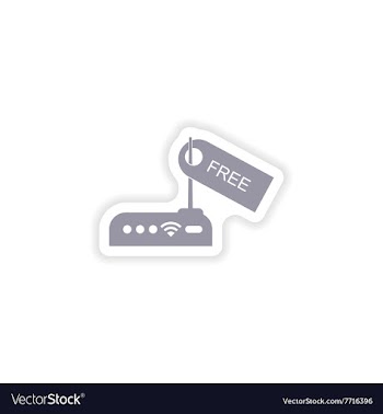 Paper sticker on white background Wi-Fi router vector image