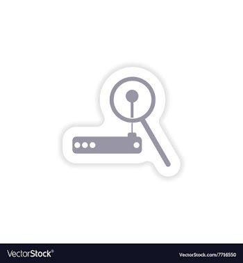 Paper sticker on white background Wi-Fi router vector image