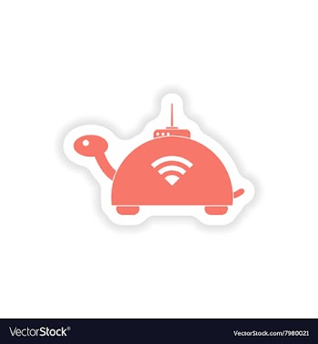 Paper sticker on white background Wi-Fi router vector image