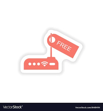 Paper sticker on white background Wi-Fi router vector image