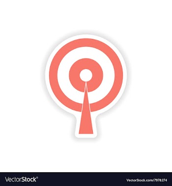 Paper sticker on white background Wi fi tower vector image