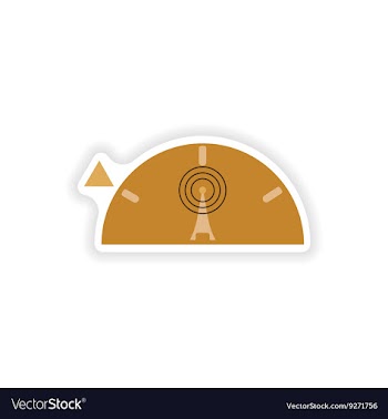 Paper sticker on white background Wi fi tower vector image