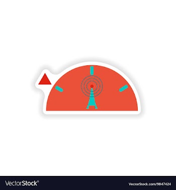 Paper sticker on white background Wi fi tower vector image