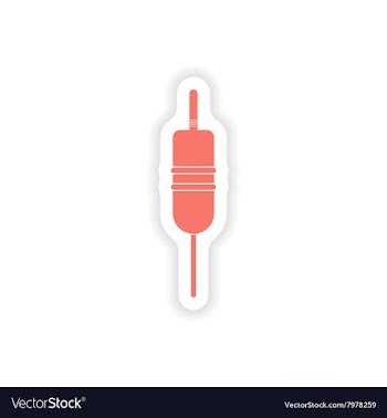 Paper sticker on white background Wire Cable vector image