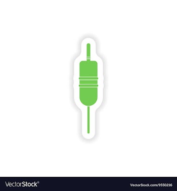 Paper sticker on white background Wire Cable vector image