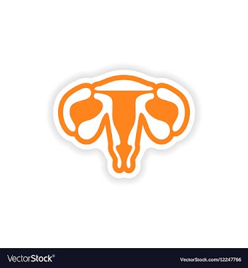Paper sticker on white background woman vagina vector image
