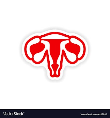 Paper sticker on white background woman vagina vector image