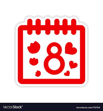 Paper sticker on white background Women Day vector image