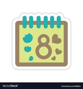 Paper sticker on white background Womens Day vector image