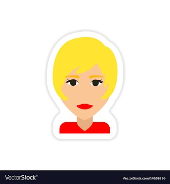 Paper sticker on white background womens vector image