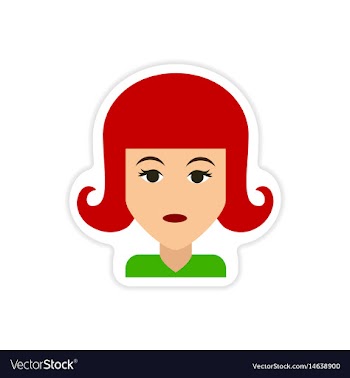 Paper sticker on white background womens vector image