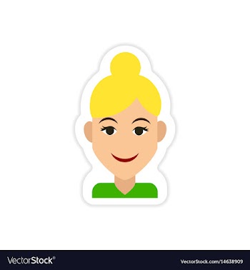 Paper sticker on white background womens vector image