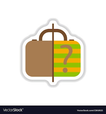 Paper sticker on white background x-ray baggage vector image