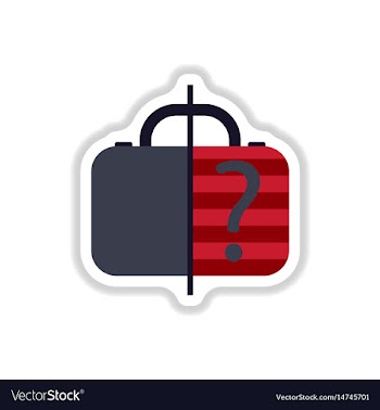 Paper sticker on white background x-ray baggage vector image