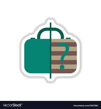 Paper sticker on white background x-ray baggage vector image