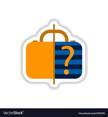 Paper sticker on white background x-ray baggage vector image