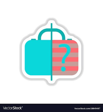 Paper sticker on white background x-ray baggage vector image