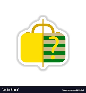 Paper sticker on white background x-ray baggage vector image