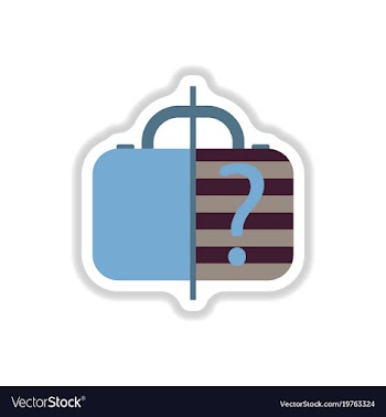 Paper sticker on white background x-ray baggage vector image