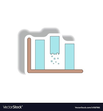 Paper sticker style vector image