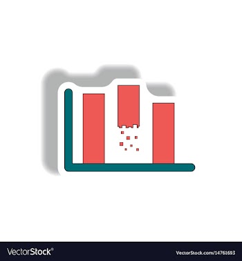Paper sticker style vector image
