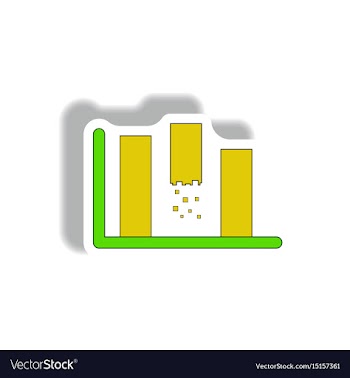 Paper sticker style vector image