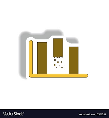 Paper sticker style vector image