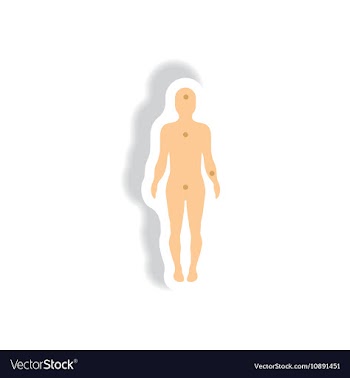Paper sticker various symptoms of AIDS on vector image