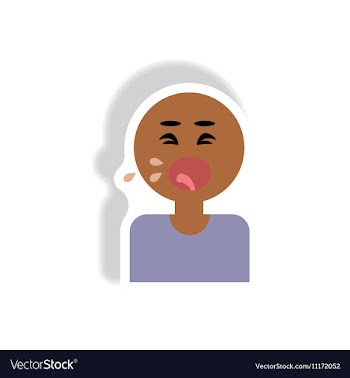 Paper sticker various symptoms of AIDS on vector image