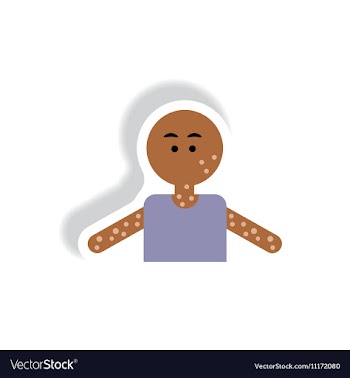 Paper sticker various symptoms of AIDS on vector image