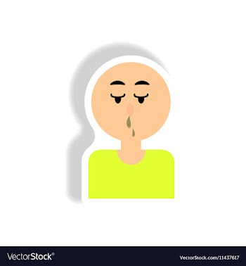 Paper sticker various symptoms of AIDS on vector image