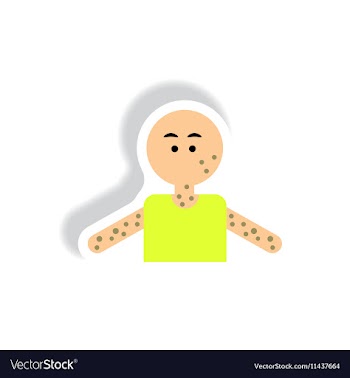 Paper sticker various symptoms of AIDS on vector image