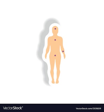 Paper sticker various symptoms of aids on vector image