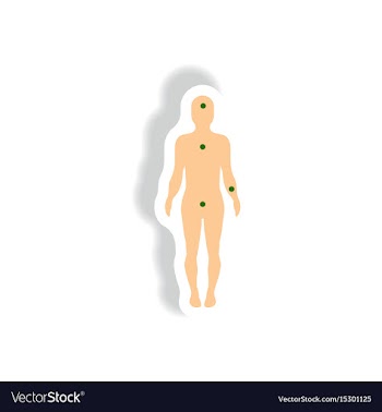 Paper sticker various symptoms of aids on vector image