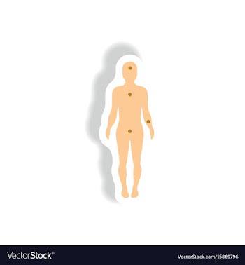 Paper sticker various symptoms of aids on vector image