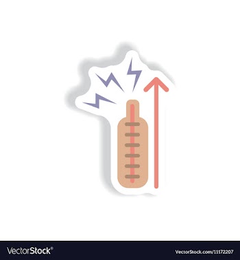 Paper sticker various symptoms of leukemia vector image