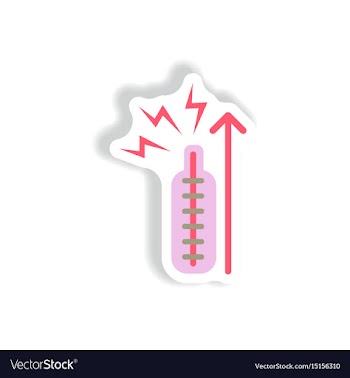 Paper sticker various symptoms of leukemia vector image
