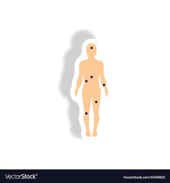 Paper sticker various symptoms of malaria vector image