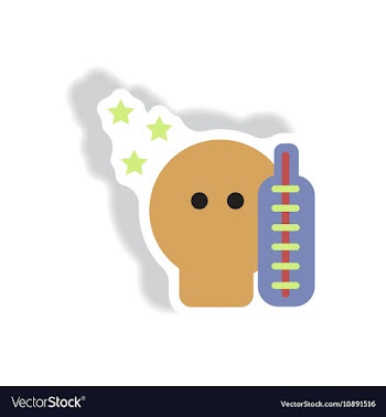 Paper sticker various symptoms of vector image