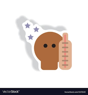 Paper sticker various symptoms of vector image
