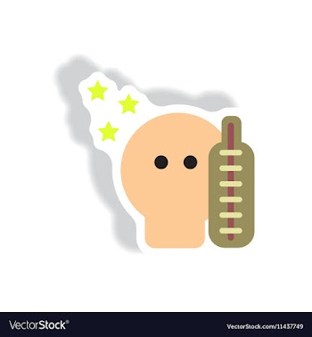 Paper sticker various symptoms of vector image